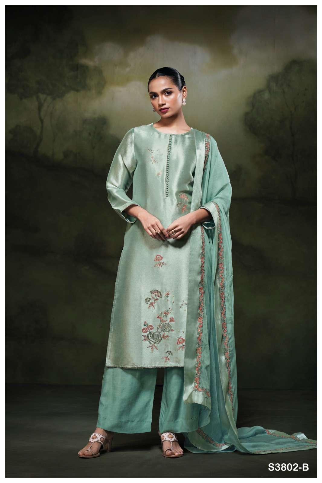 Ganga Fashion Treta 3802 Bemberg Silk Dress Material - Amrah Wholesale