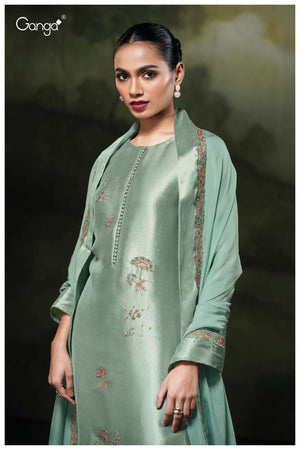 Ganga Fashion Treta 3802 Bemberg Silk Dress Material - Amrah Wholesale