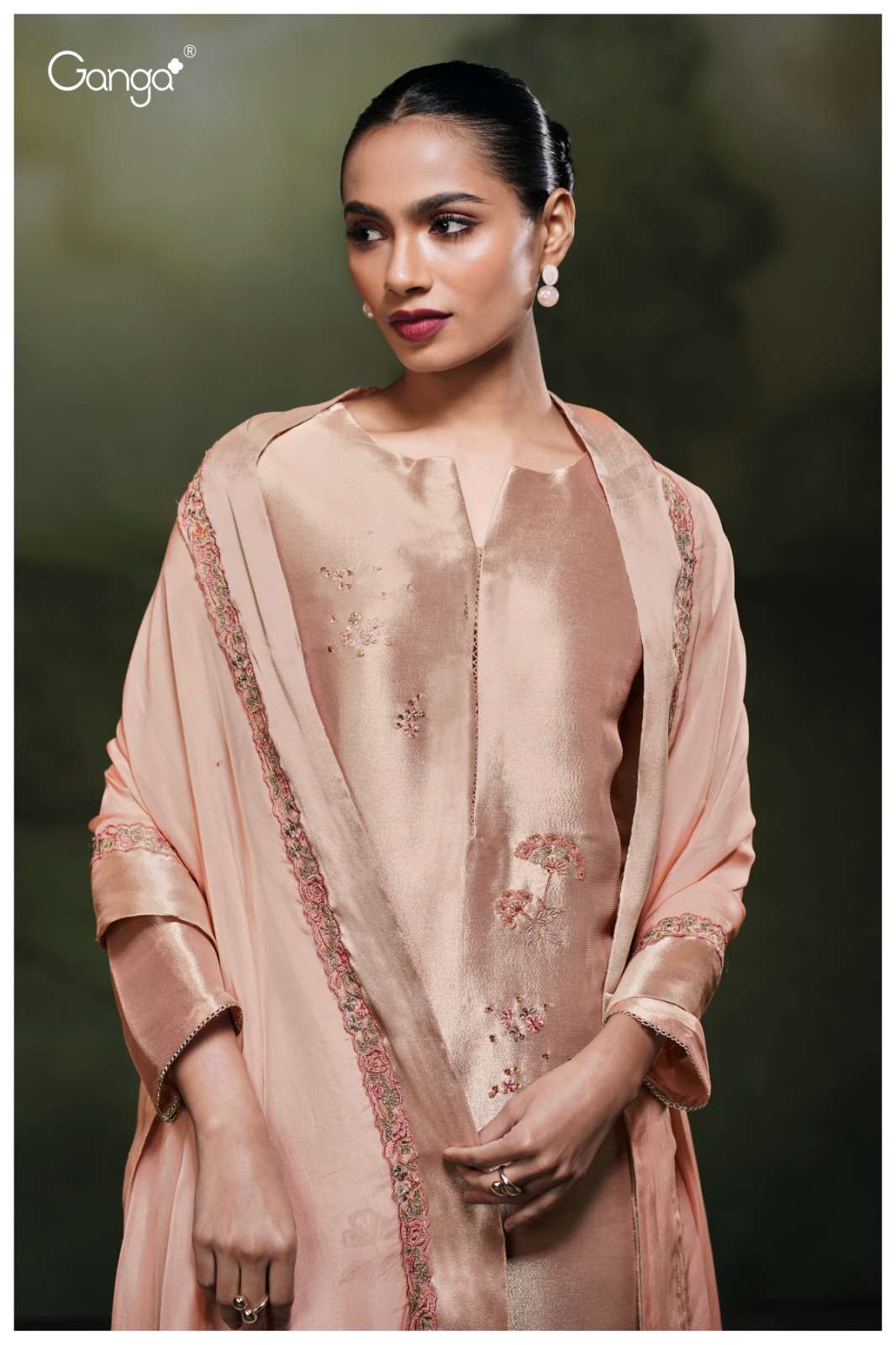 Ganga Fashion Treta 3802 Bemberg Silk Dress Material - Amrah Wholesale