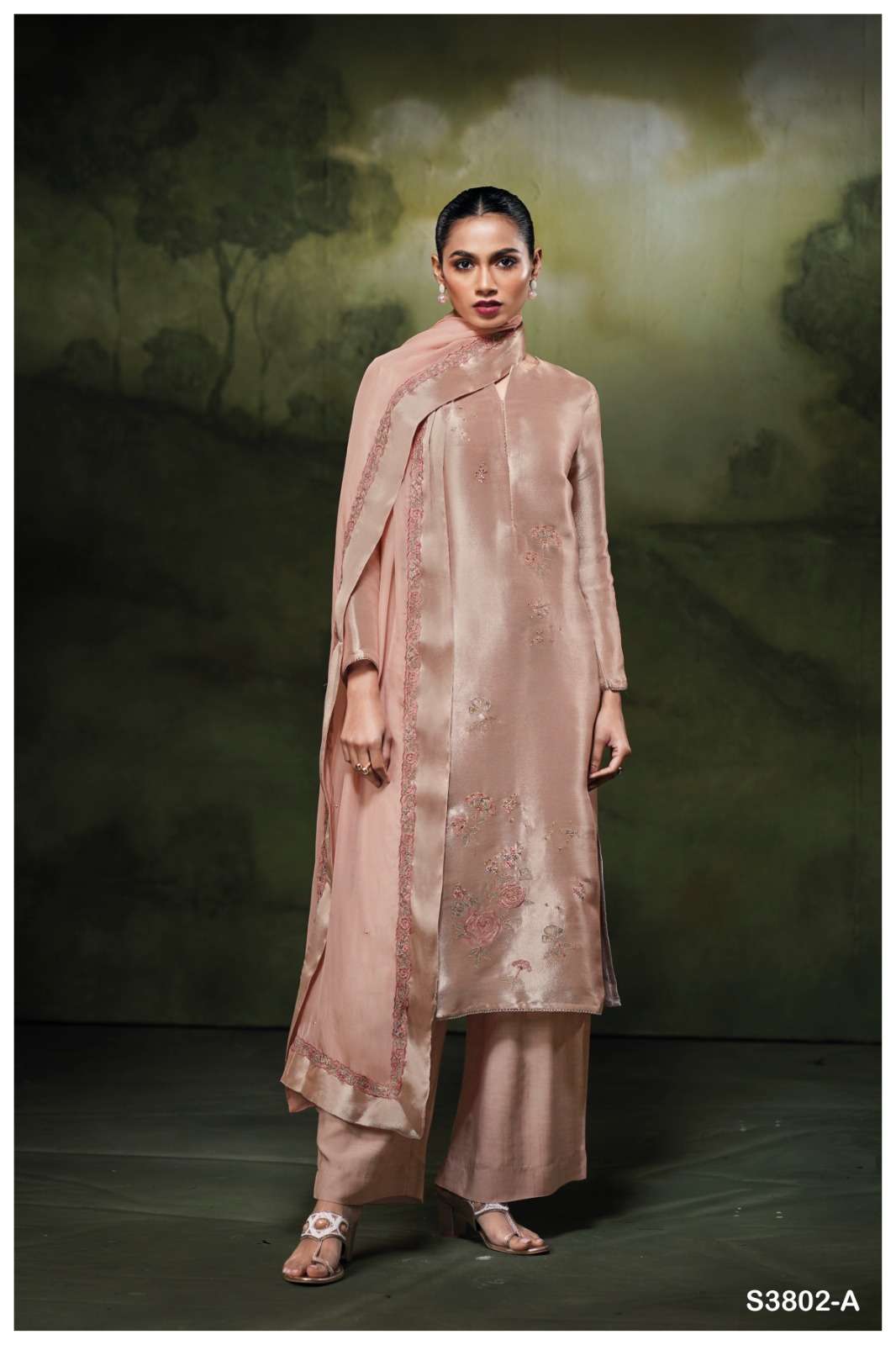 Ganga Fashion Treta 3802 Bemberg Silk Dress Material - Amrah Wholesale