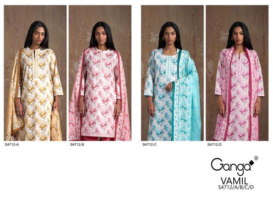 Ganga Fashion Vamil 4712 Salwar Suit Set Wholesale Catalogue - Amrah Wholesale