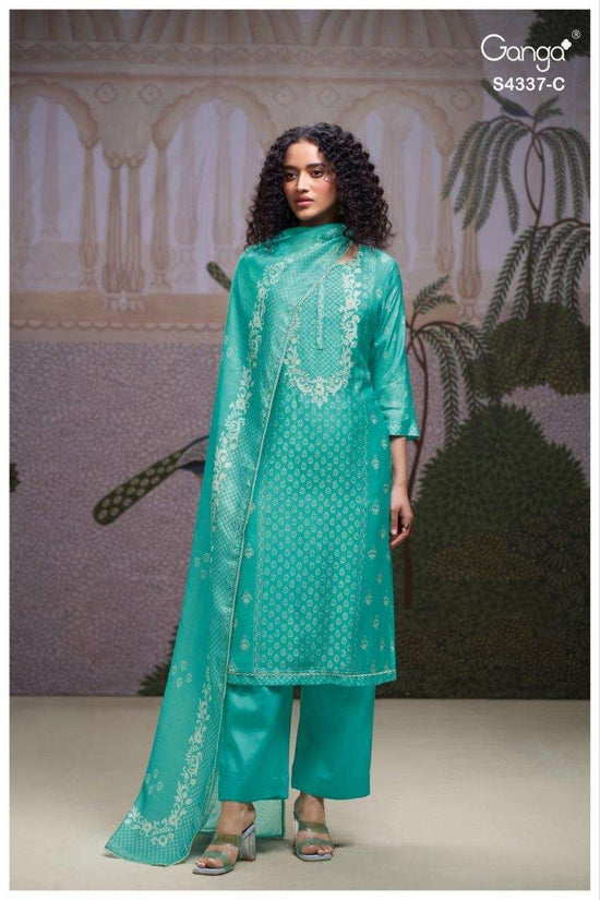Ganga Fashion Varesha 4820 Premium Cotton Dress Material - Amrah Wholesale