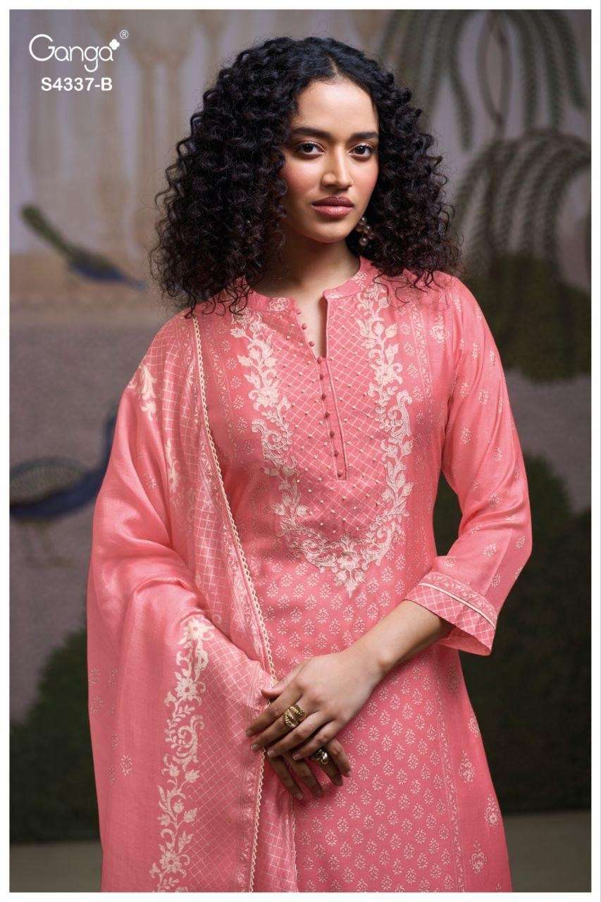 Ganga Fashion Varesha 4820 Premium Cotton Dress Material - Amrah Wholesale