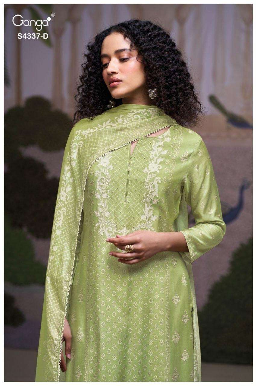 Ganga Fashion Varesha 4820 Premium Cotton Dress Material - Amrah Wholesale