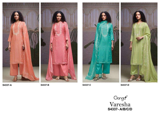Ganga Fashion Varesha 4820 Premium Cotton Dress Material - Amrah Wholesale