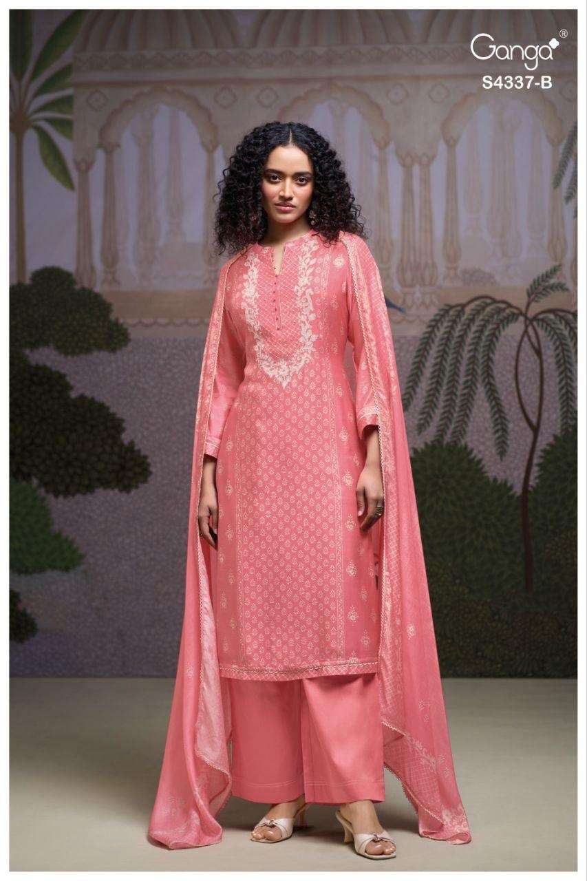 Ganga Fashion Varesha 4820 Premium Cotton Dress Material - Amrah Wholesale