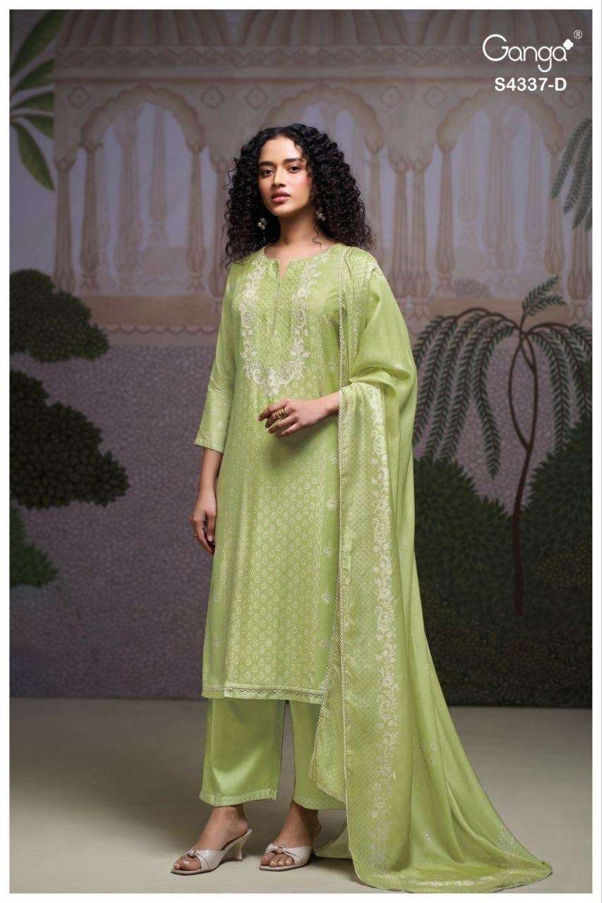 Ganga Fashion Varesha 4820 Premium Cotton Dress Material - Amrah Wholesale