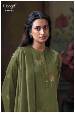 Ganga Fashion Vedvika 5146 Cotton Satin Dress Material