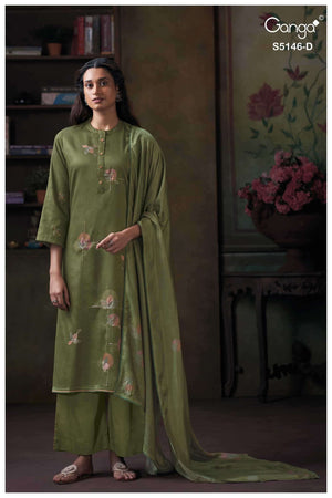 Ganga Fashion Vedvika 5146 Cotton Satin Dress Material