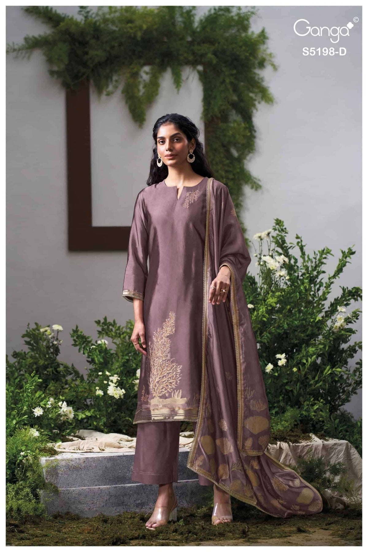 Ganga Fashion Viyati 5198 Woven Silk Jacquard Dress Material - Amrah Wholesale