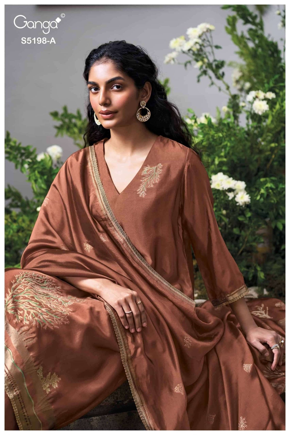 Ganga Fashion Viyati 5198 Woven Silk Jacquard Dress Material - Amrah Wholesale