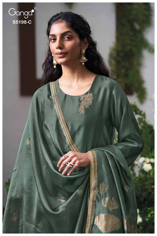 Ganga Fashion Viyati 5198 Woven Silk Jacquard Dress Material - Amrah Wholesale