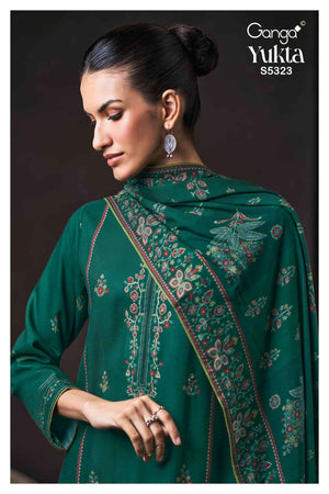 Ganga Fashion Yukta 5323 Pure Wool Pashmina Winter Suit