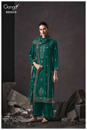 Ganga Fashion Yukta 5323 Pure Wool Pashmina Winter Suit