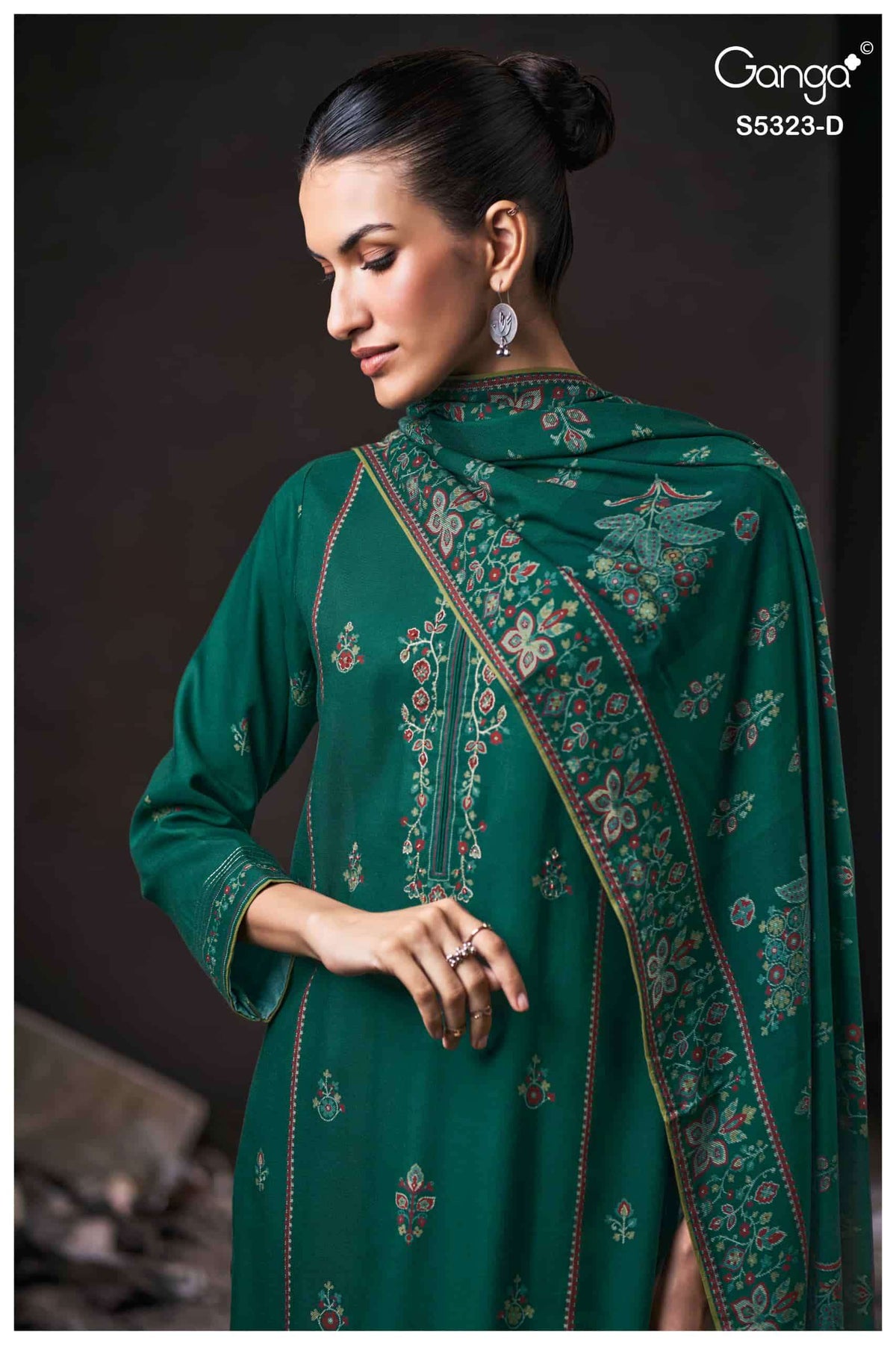 Ganga Fashion Yukta 5323 Pure Wool Pashmina Winter Suit