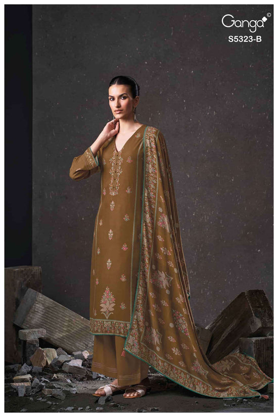Ganga Fashion Yukta 5323 Pure Wool Pashmina Winter Suit