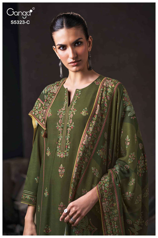 Ganga Fashion Yukta 5323 Pure Wool Pashmina Winter Suit
