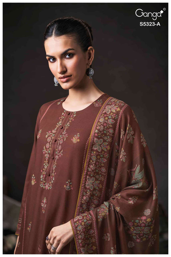 Ganga Fashion Yukta 5323 Pure Wool Pashmina Winter Suit