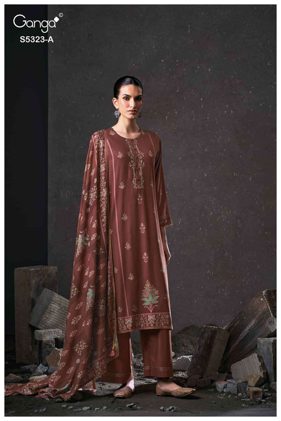 Ganga Fashion Yukta 5323 Pure Wool Pashmina Winter Suit