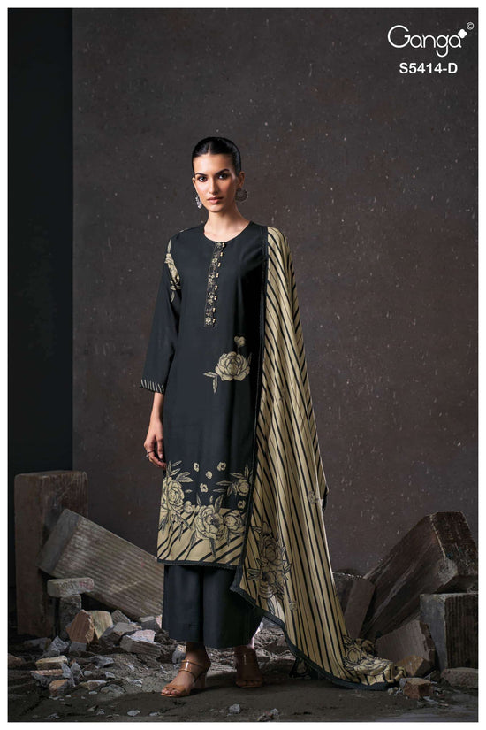 Ganga Fashion Zenaida 5414 Pure Wool Pashmina Dress Material