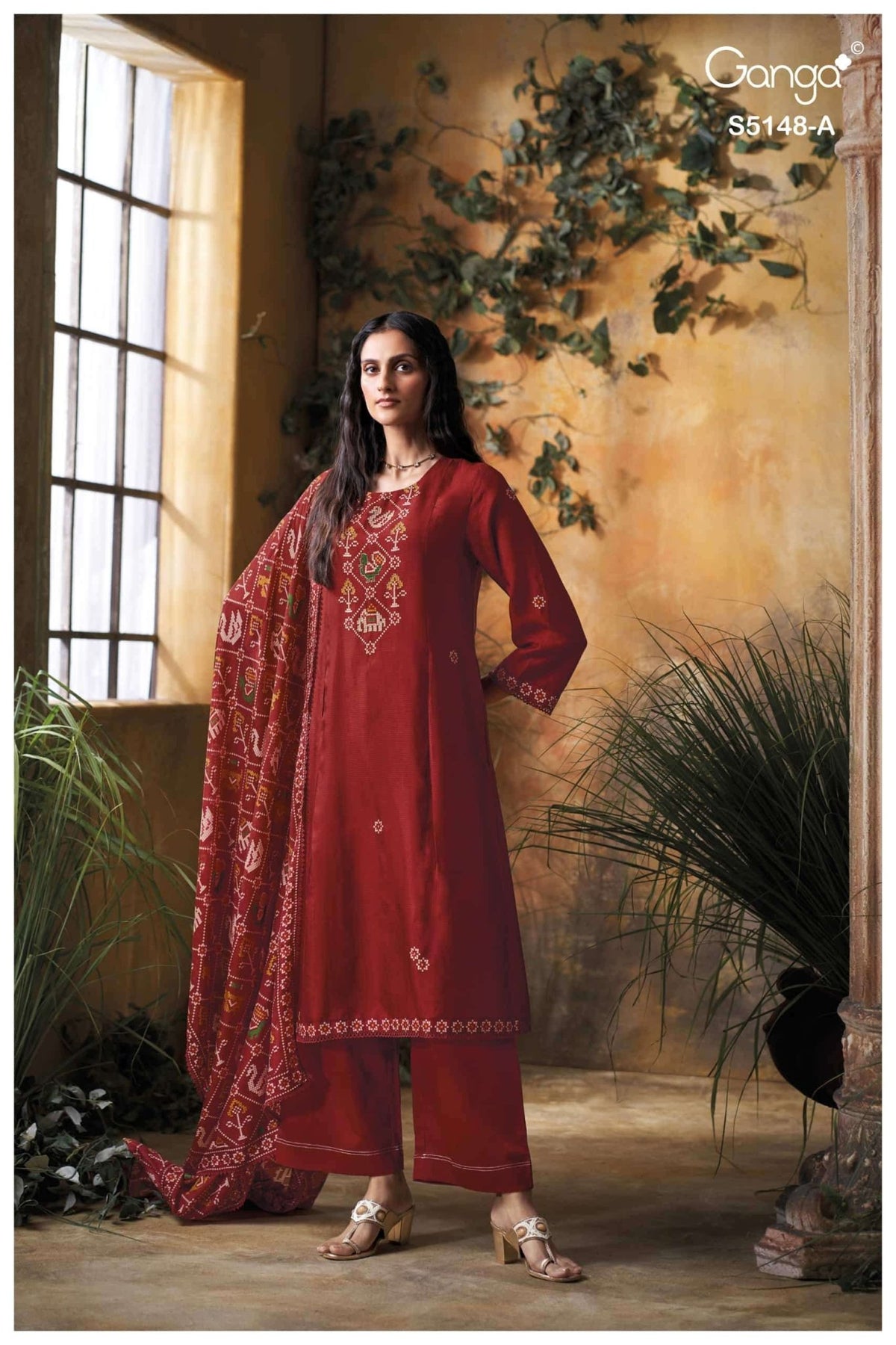 Ganga Fashion Zendaya 5148 Pure Bemberg Russian Silk Dress Material - Amrah Wholesale