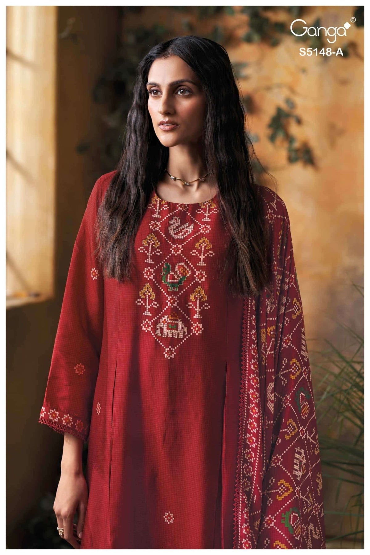 Ganga Fashion Zendaya 5148 Pure Bemberg Russian Silk Dress Material - Amrah Wholesale