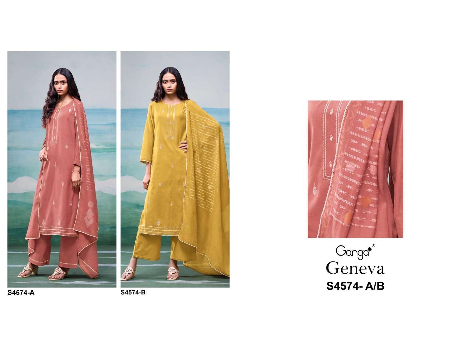 Ganga Fashion Geneva 4574 - Amrah Wholesale
