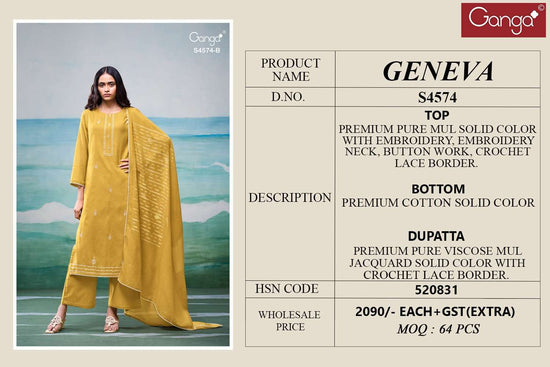 Ganga Fashion Geneva 4574 - Amrah Wholesale