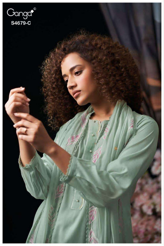 Ganga Fashion Givra 4679 Pure Mul Dress Material