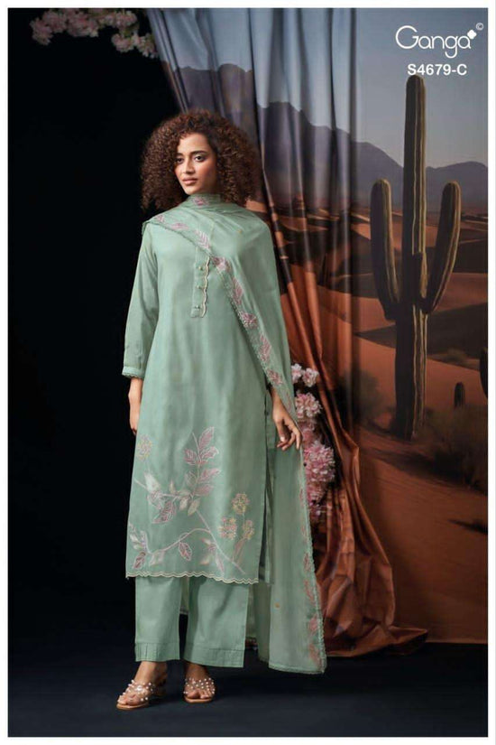 Ganga Fashion Givra 4679 Pure Mul Dress Material