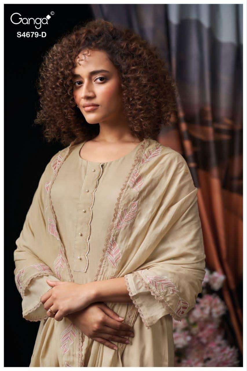 Ganga Fashion Givra 4679 Pure Mul Dress Material