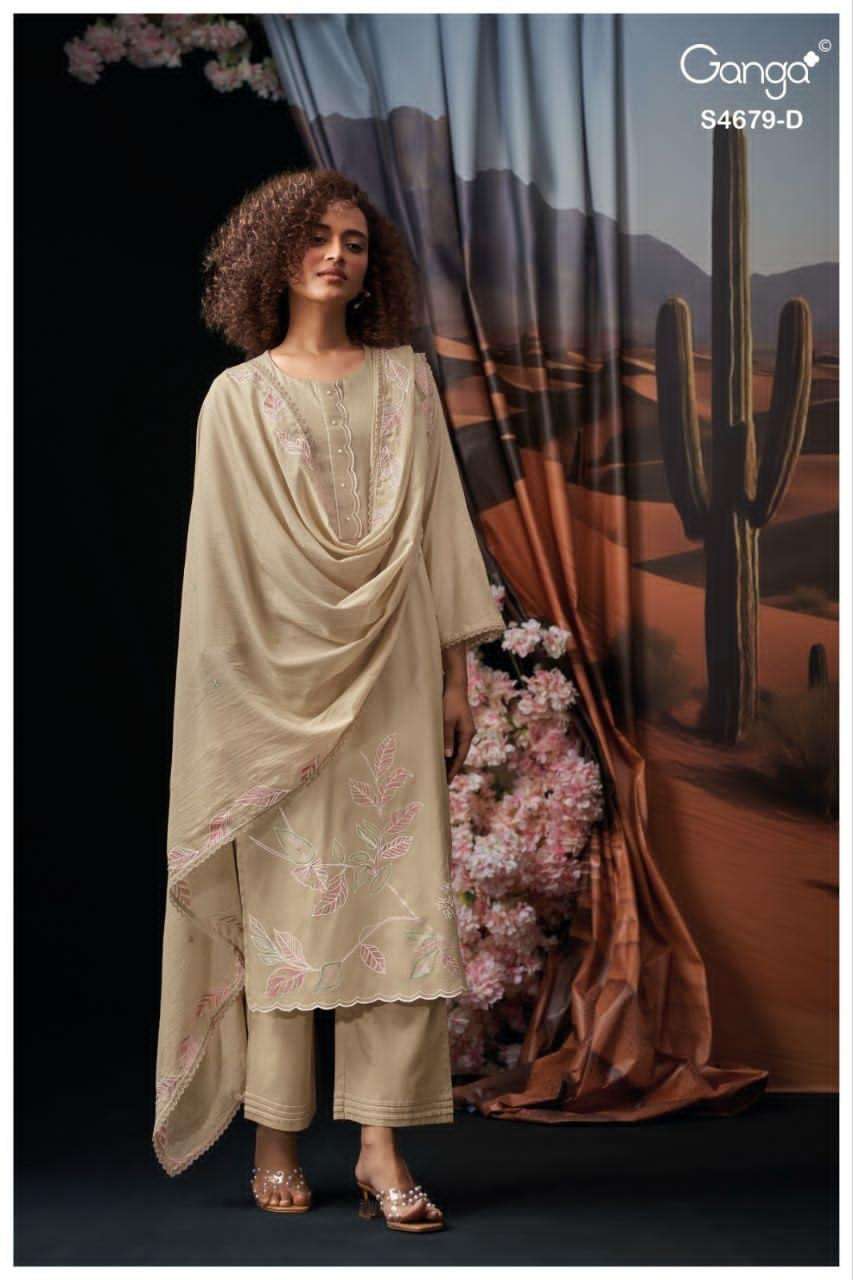 Ganga Fashion Givra 4679 Pure Mul Dress Material