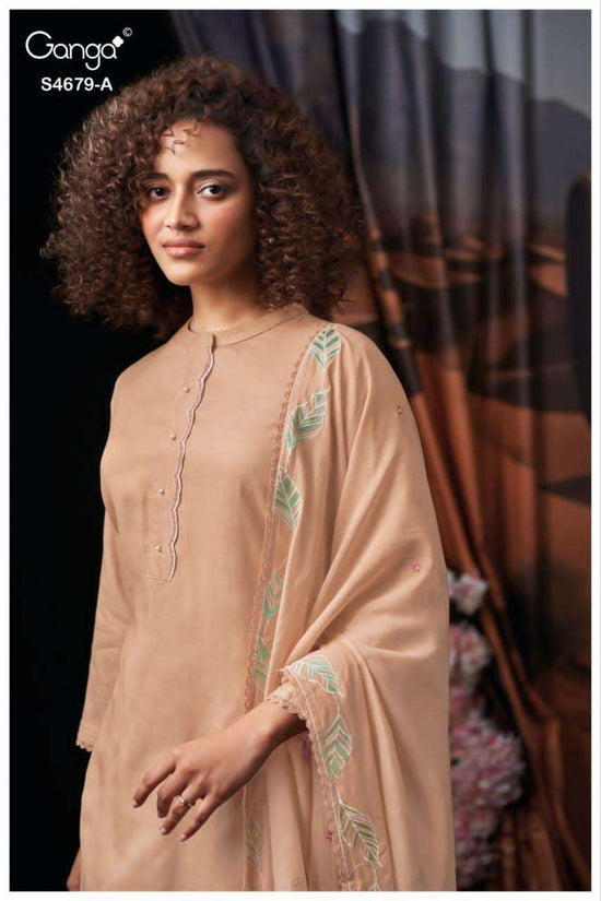 Ganga Fashion Givra 4679 Pure Mul Dress Material