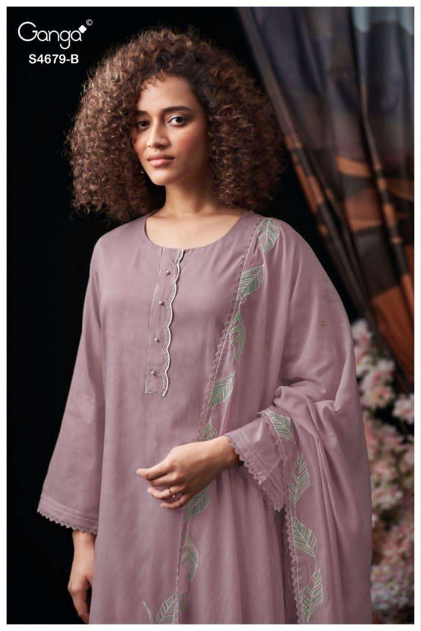 Ganga Fashion Givra 4679 Pure Mul Dress Material