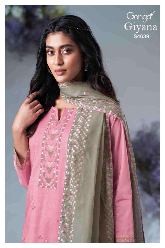 Ganga Fashion Giyana 4639 Pure Cotton Dress Material - Amrah Wholesale
