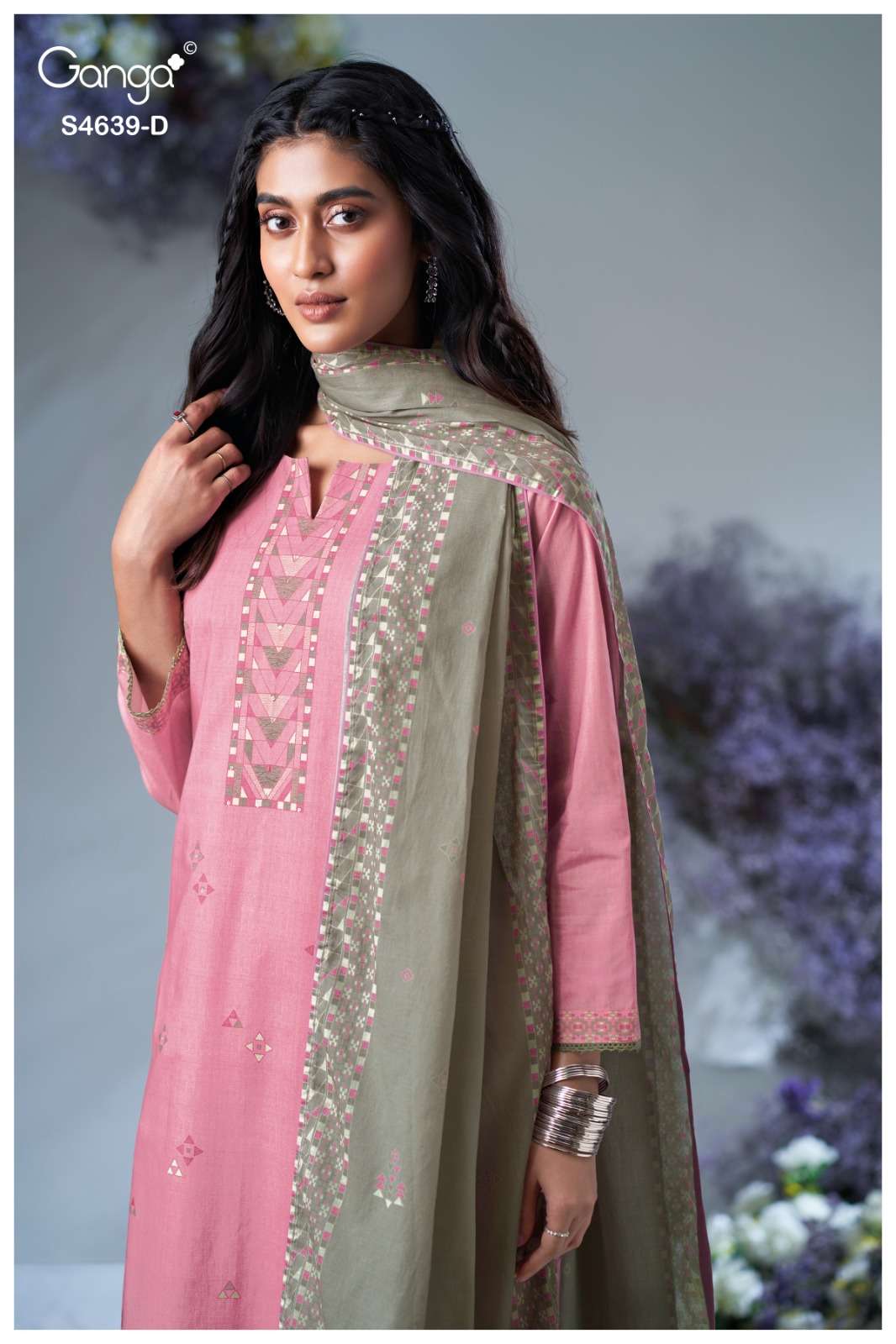 Ganga Fashion Giyana 4639 Pure Cotton Dress Material - Amrah Wholesale