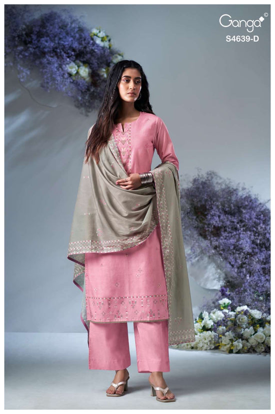 Ganga Fashion Giyana 4639 Pure Cotton Dress Material - Amrah Wholesale