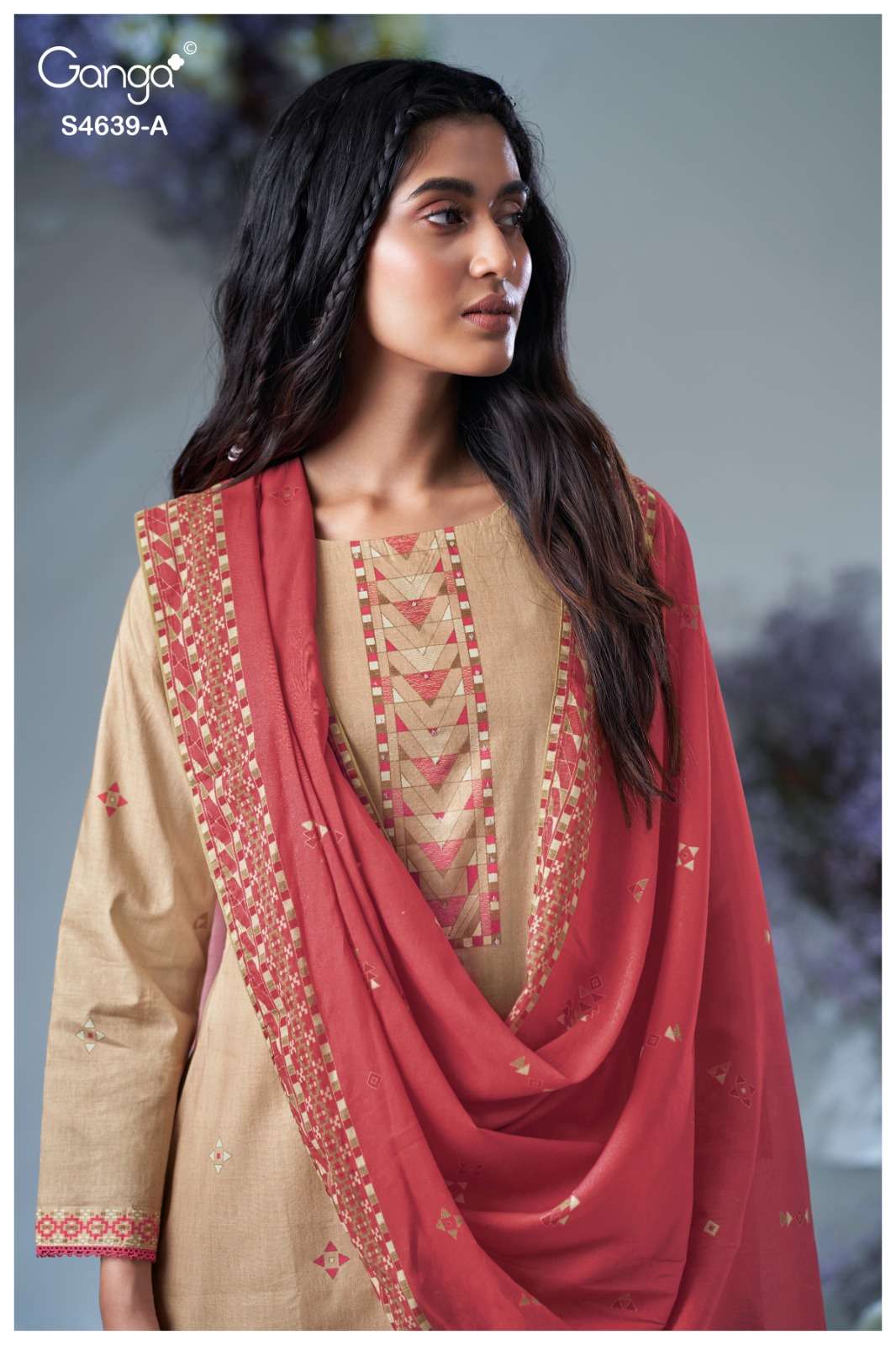 Ganga Fashion Giyana 4639 Pure Cotton Dress Material - Amrah Wholesale