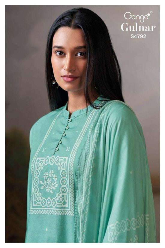 Ganga Fashion Gulnar 4792 Cotton Embroidered Dress Material