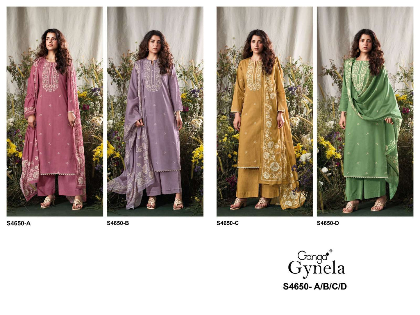 Ganga Fashion Gynela 4650 Premium Cotton Dress Material - Amrah Wholesale
