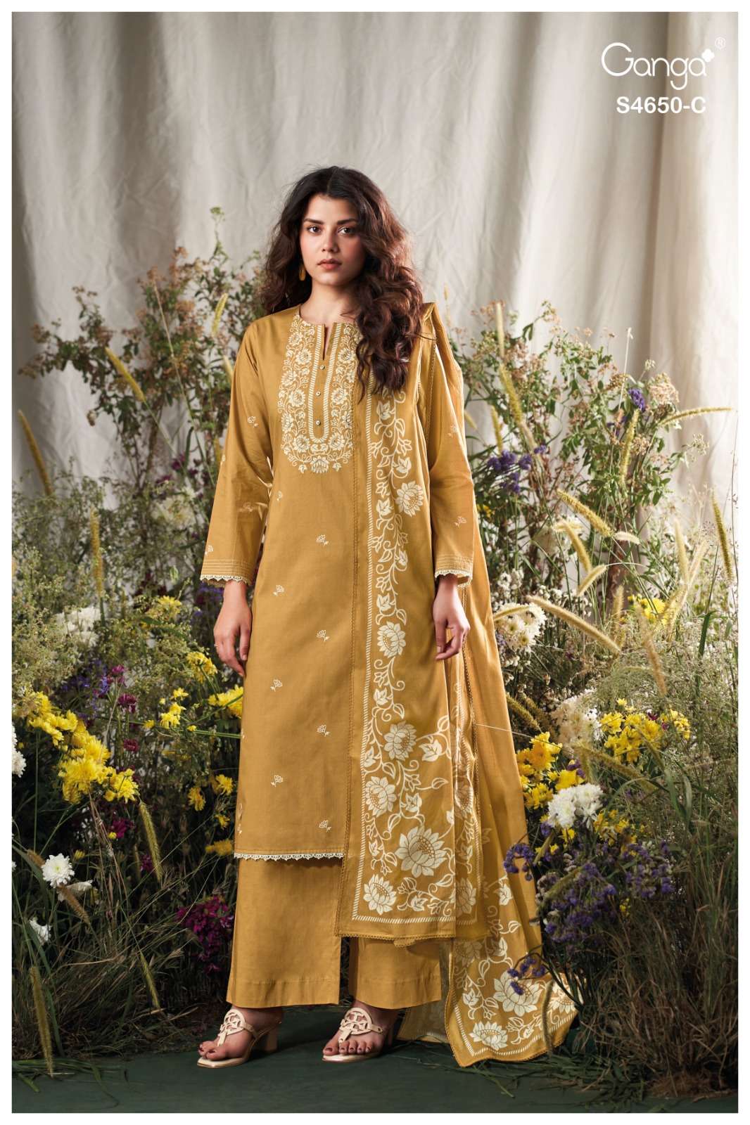 Ganga Fashion Gynela 4650 Premium Cotton Dress Material - Amrah Wholesale