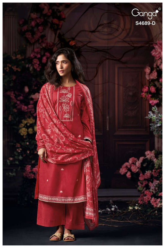Ganga Fashion Haelyra 4689 Cotton Dress Material - Amrah Wholesale