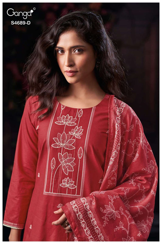 Ganga Fashion Haelyra 4689 Cotton Dress Material - Amrah Wholesale