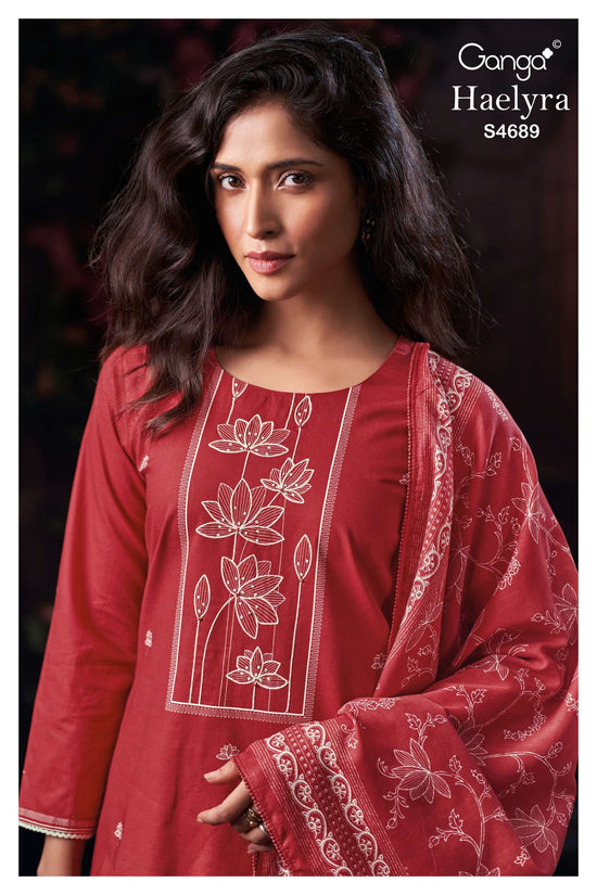 Ganga Fashion Haelyra 4689 Cotton Dress Material - Amrah Wholesale