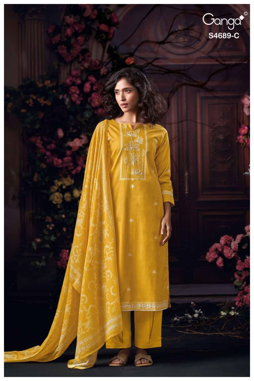 Ganga Fashion Haelyra 4689 Cotton Dress Material - Amrah Wholesale