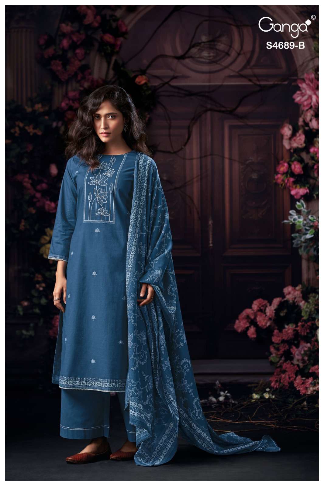 Ganga Fashion Haelyra 4689 Cotton Dress Material - Amrah Wholesale