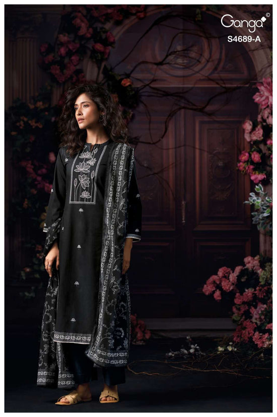 Ganga Fashion Haelyra 4689 Cotton Dress Material - Amrah Wholesale