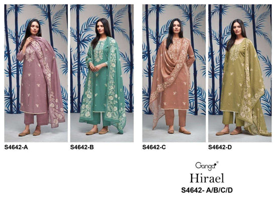 Ganga Hirael 4642 Cotton Dress Material - Amrah Wholesale