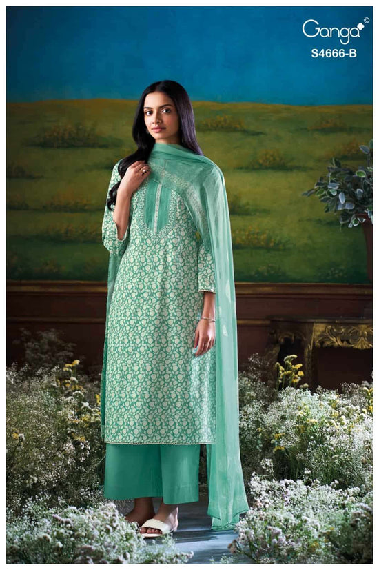 Ganga Fashion Hiyanika 4666 Premium Cotton Dress Material