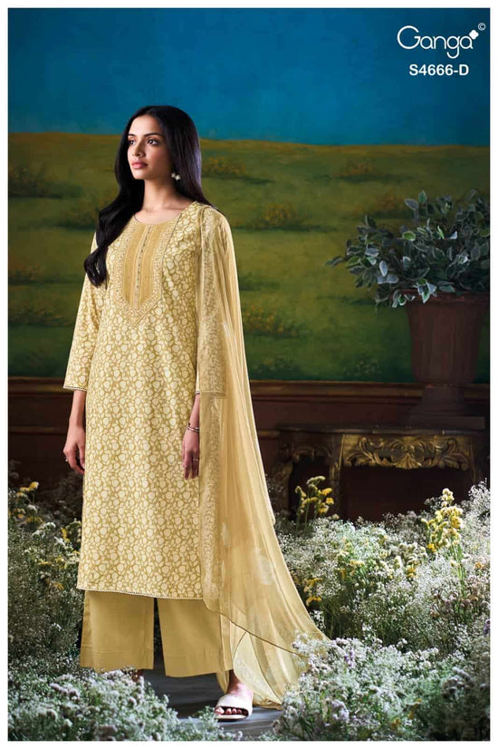 Ganga Fashion Hiyanika 4666 Premium Cotton Dress Material